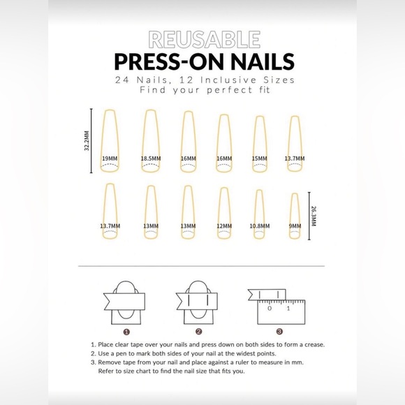 New Arrivals! Press on Nails with Silver Glitter Nail Art - Picture 5 of 6